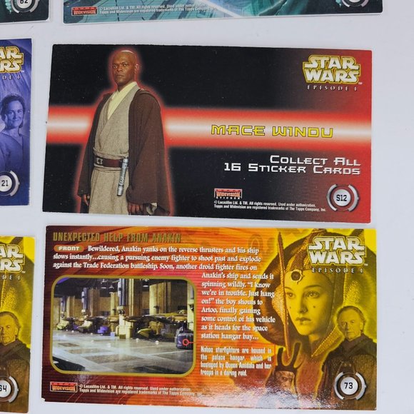 Topps Widevision Star Wars Episode I Trading Cards Lot 8 Cards - Picture 9 of 9